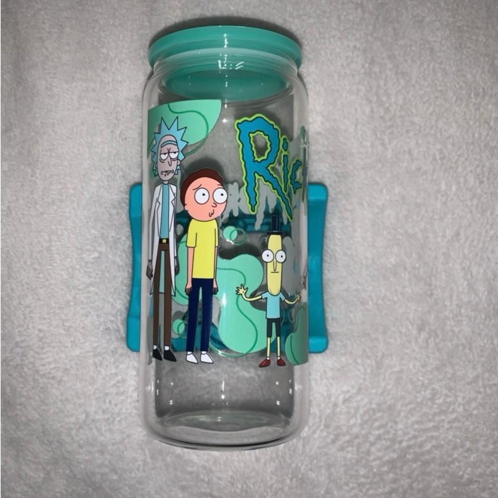 Rick And Morty Glass Cup